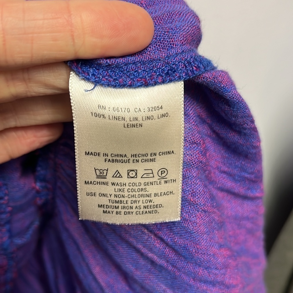 Holding Horses for Anthropologie Tyra Linen Boxy Top, Size Small, Purple - Picture 6 of 7